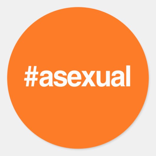 STICKER ROND MOT ÉTOILE ASEXUÉ (Devant)
