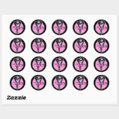 Sticker Rond motard chic scooter rétro (Feuille)