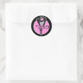 Sticker Rond motard chic scooter rétro (Sac)