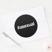 STICKER ROND MOTCLÉ ASEXUÉ (Enveloppe)