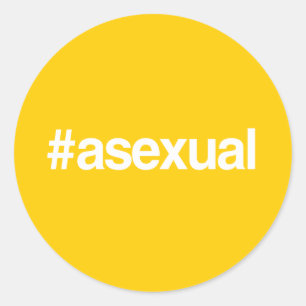 STICKER ROND MOTCLÉ ASEXUÉ