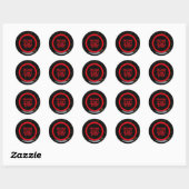 Sticker Rond Moteur de bouton de mème (Feuille)