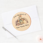 Sticker Rond Mother Goose de la bibliothèque de plaques (Enveloppe)