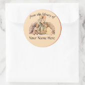 Sticker Rond Mother Goose de la bibliothèque de plaques (Sac)