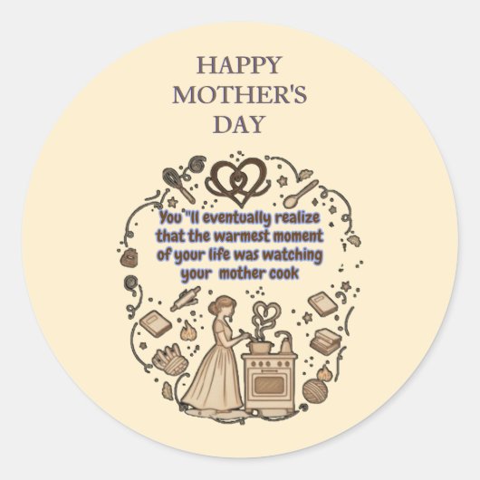Sticker Rond mother's day gifts (Devant)