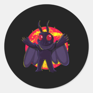 Sticker Rond Mothman Cute Cryptid Créatures Point Agréable Wv R
