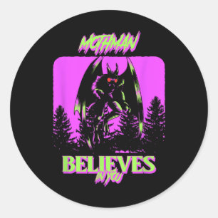 Sticker Rond Mothman - Mothman Croit En Vous Costume Hallowee