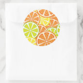 Sticker Rond Motif 2 d'agrume (Sac)