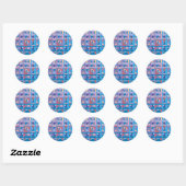 STICKER ROND MOTIF 4 (Feuille)