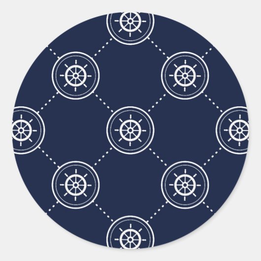 Sticker Rond Motif À Roue Du Capitaine (Devant)