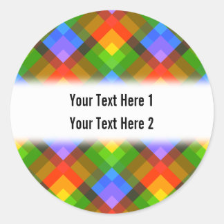 Sticker Rond Motif Abstrait.