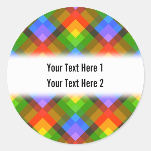 Sticker Rond Motif Abstrait. (Devant)