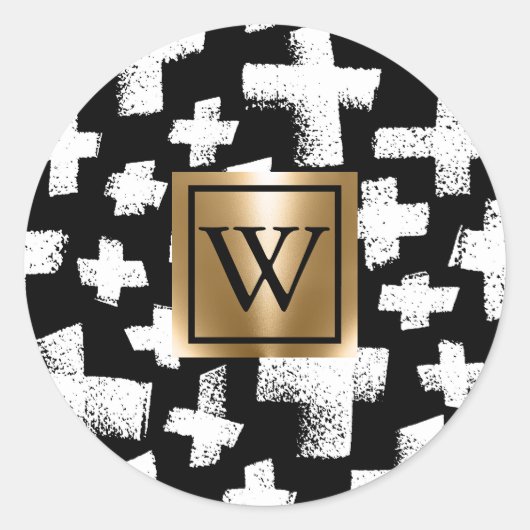 Sticker Rond Motif Abstrait (Devant)