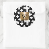 Sticker Rond Motif Abstrait (Sac)