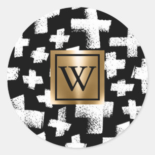 Sticker Rond Motif Abstrait