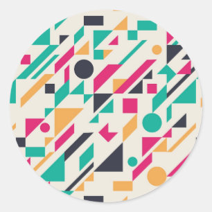 STICKER ROND MOTIF ABSTRAIT 3