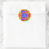 Sticker Rond Motif Abstrait coloré (Sac)