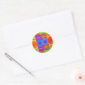 Sticker Rond Motif Abstrait coloré (Enveloppe)