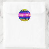 Sticker Rond Motif Abstrait coloré (Sac)