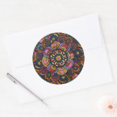 Sticker Rond Motif Abstrait coloré (Enveloppe)