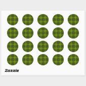 Sticker Rond Motif abstrait de kaléidoscope en soleil vert écla (Feuille)