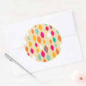 Sticker Rond Motif abstrait de style rétro (Enveloppe)