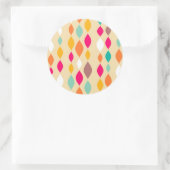 Sticker Rond Motif abstrait de style rétro (Sac)