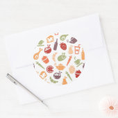 Sticker Rond Motif alimentaire (Enveloppe)