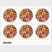 Sticker Rond Motif alimentaire (Feuille)