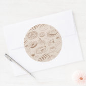 Sticker Rond Motif alimentaire 3 (Enveloppe)