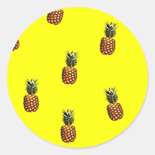 Sticker Rond motif ananas (Devant)