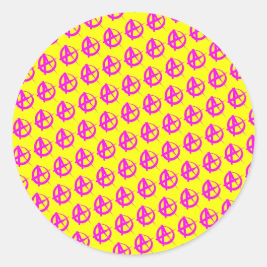 Sticker Rond Motif anarchique (Devant)