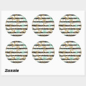 Sticker Rond Motif Ancre maritime (Feuille)