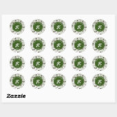 Sticker Rond Motif animal mignon en forêt sauvage Anniversaire (Feuille)
