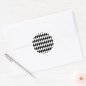 Sticker Rond Motif arlequin noir et blanc (Enveloppe)