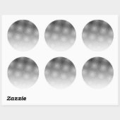 Sticker Rond Motif Artsy noir et blanc Moiré (Feuille)