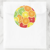 Sticker Rond Motif aux agrumes (Sac)