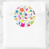 Sticker Rond Motif Avec Cuisine Colorée Stups (Sac)