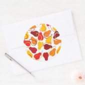 Sticker Rond Motif avec poires (Enveloppe)