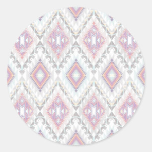 Sticker Rond Motif Aztec géométrique Abstrait