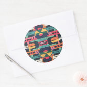 Sticker Rond Motif aztèque (Enveloppe)