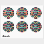 Sticker Rond Motif aztèque (Feuille)