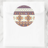 Sticker Rond Motif aztèque coloré (Sac)