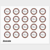 Sticker Rond Motif aztèque moderne (Feuille)