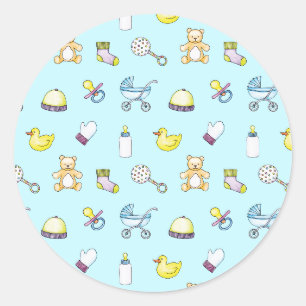 Sticker Rond Motif baby shower