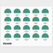 Sticker Rond Motif Beagle (Feuille)