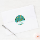 Sticker Rond Motif Beagle (Enveloppe)