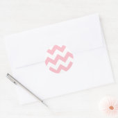 Sticker Rond Motif Big Pink Zigzag sur mesure (Enveloppe)