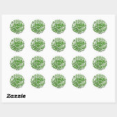 Sticker Rond Motif Bismillah Vert (Feuille)
