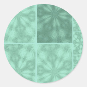 Sticker Rond Motif bleu Aqua